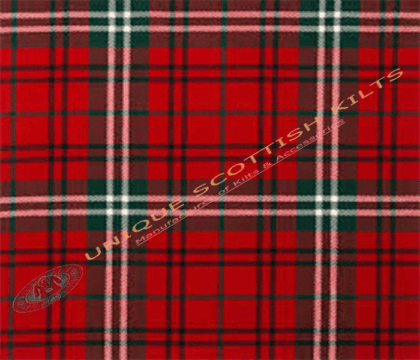 Morrison-Red-Modern-Tartan Fabric - Running Yards - 16 Oz Weight, 54 inches Width