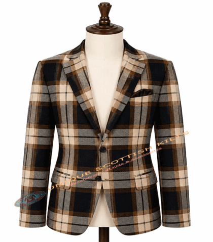 Rose Ancient Tartan Coat - Premium Highland Handmade Jacket