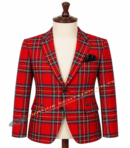 Royal Stewart Tartan Coat - Premium Highland Handmade Jacket
