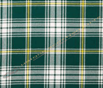 St-Patrick-Tartan Fabric - Running Yards - 16 Oz Weight, 54 inches Width