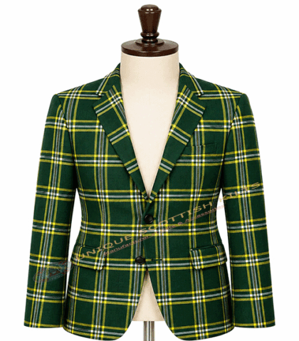 St. Patrick Tartan Coat - Premium Highland Handmade Jacket