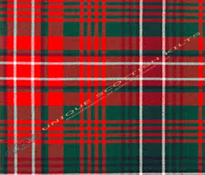 Ulster-Red-Tartan Fabric - Running Yards - 16 Oz Weight, 54 inches Width