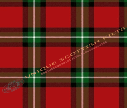 Bacon-Red-Tartan Fabric - Running Yards - 16 Oz Weight, 54 inches Width