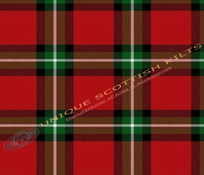 Bacon-Red-Tartan Fabric - Running Yards - 16 Oz Weight, 54 inches Width