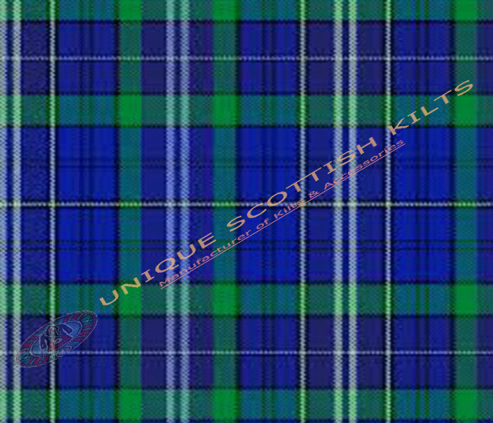 Davies-of-Wales-Tartan Fabric - Running Yards - 16 Oz Weight, 54 inches Width