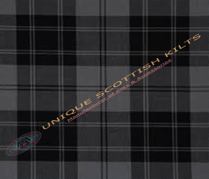 Douglas-Grey-Tartan Fabric - Running Yards - 16 Oz Weight, 54 inches Width