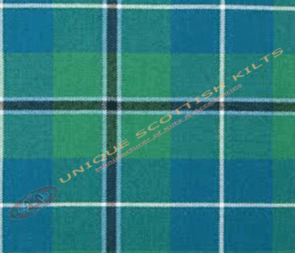 Douglas-Blue-Ancient-Tartan Fabric - Running Yards - 16 Oz Weight, 54 inches Width