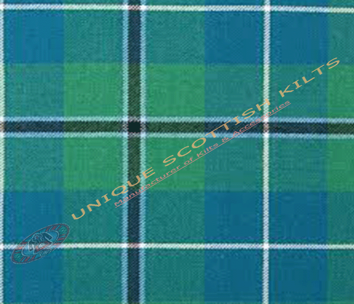 Douglas-Blue-Ancient-Tartan Fabric - Running Yards - 16 Oz Weight, 54 inches Width