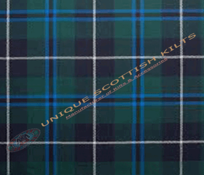 Douglas-Blue-Modern-Tartan Fabric - Running Yards - 16 Oz Weight, 54 inches Width