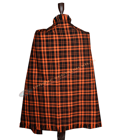Romsdal Tresfjord Tartan Shawl – Classic Highland Plaid Shoulder Wrap with Fringed Edges - Image 3