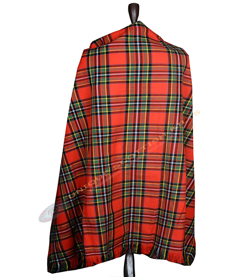 Clan Gillespie Ancient Tartan Shawl – Classic Highland Plaid Shoulder Wrap with Fringed Edges - Image 2