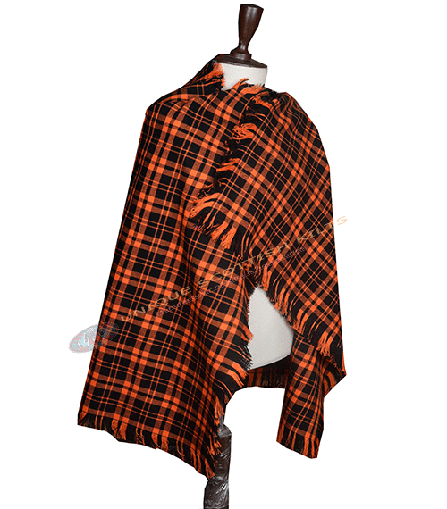 Romsdal Tresfjord Tartan Shawl – Classic Highland Plaid Shoulder Wrap with Fringed Edges - Image 2