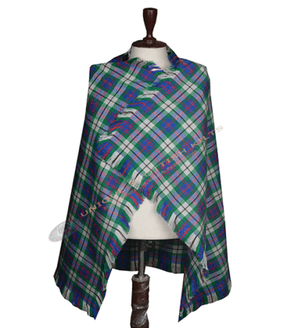 Minnesota State Tartan Shawl – Classic Highland Plaid Shoulder Wrap with Fringed Edges