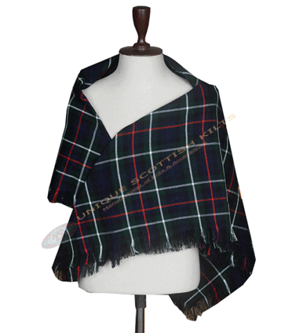 Mackenzie Modern Tartan Shawl – Classic Highland Plaid Shoulder Wrap with Fringed Edges