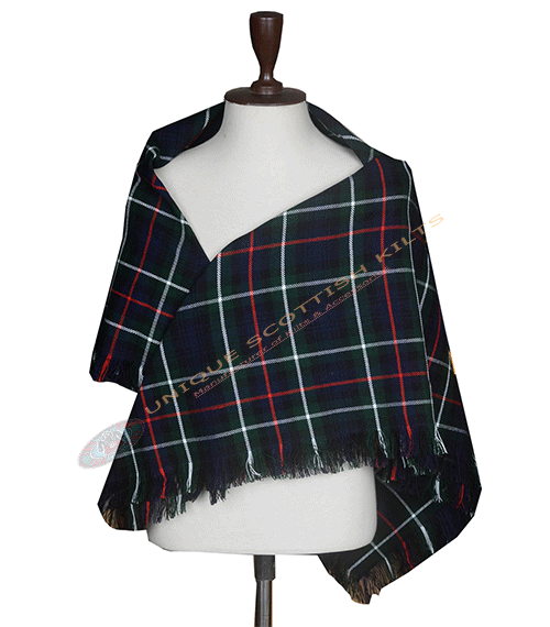 Mackenzie Modern Tartan Shawl – Classic Highland Plaid Shoulder Wrap with Fringed Edges