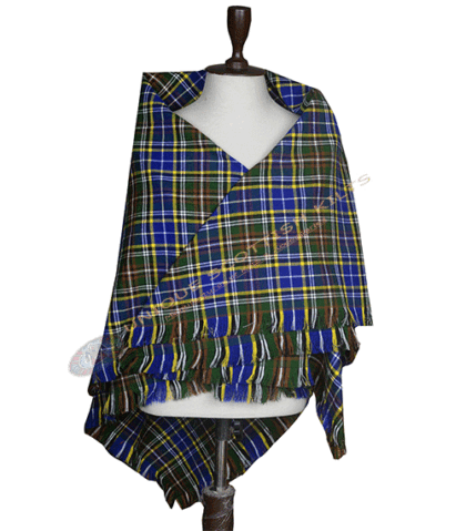 Dowling District Tartan Shawl – Traditional Scottish Highland Shoulder Plaid, Fringed Tartan Wrap Women