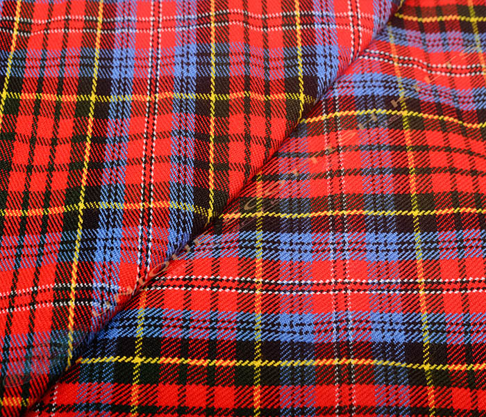Macpherson-Red-Tartan Fabric - Running Yards - 16 Oz Weight, 54 inches Width - Image 3