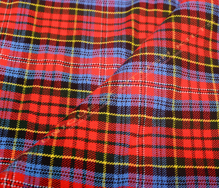Macpherson-Red-Tartan Fabric - Running Yards - 16 Oz Weight, 54 inches Width - Image 2