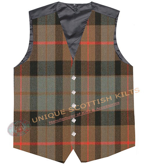 Gunn Weathered Tartan Waistcoat Kilt Vest