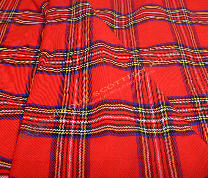 Royal-Stewart-Tartan Fabric - Running Yards - 16 Oz Weight, 54 inches Width - Image 2