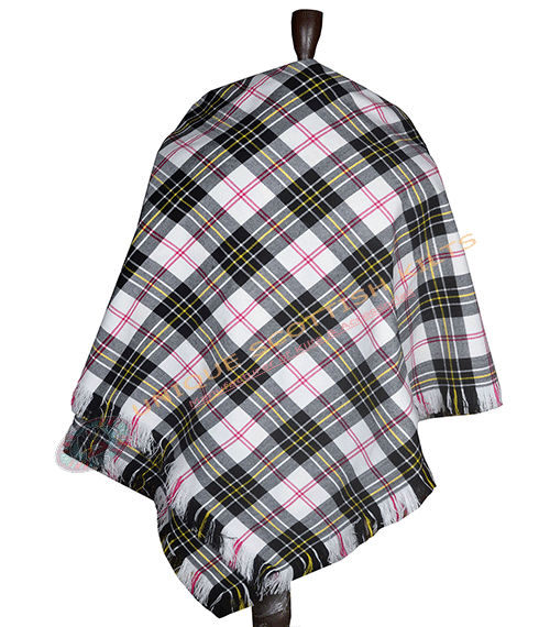 Macpherson Dress Modern Tartan Shawl – Traditional Scottish Highland Shoulder Plaid, Fringed Tartan Wrap Women - Image 3