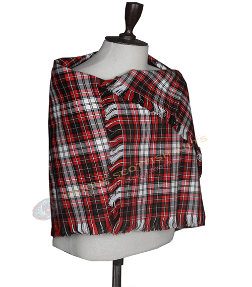 Dunkeld Tartan Shawl – Traditional Scottish Highland Shoulder Plaid, Fringed Tartan Wrap Women - Image 2