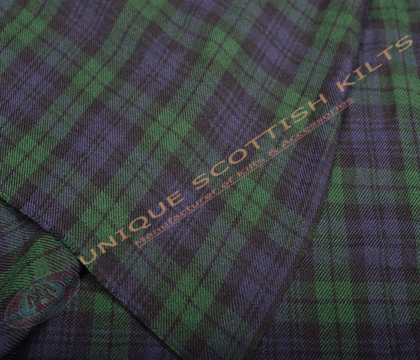 Black-Watch-Tartan Fabric - Running Yards - 16 Oz Weight, 54 inches Width