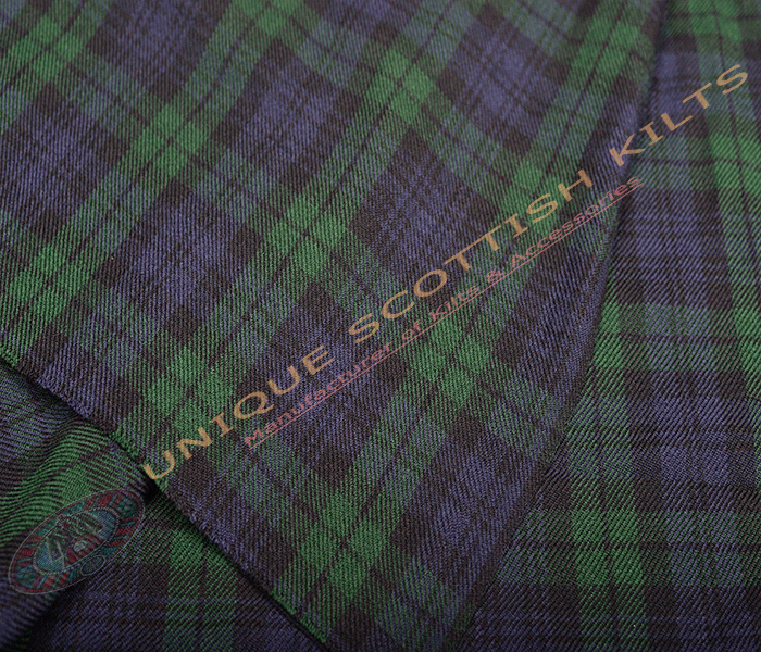 Black-Watch-Tartan Fabric - Running Yards - 16 Oz Weight, 54 inches Width