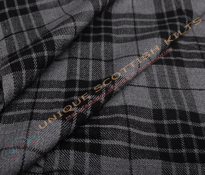 Grey-Watch-Tartan Fabric - Running Yards - 16 Oz Weight, 54 inches Width - Image 3