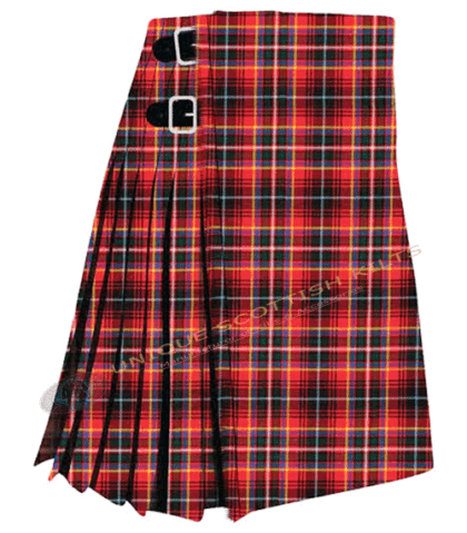 Innes Red Modern Tartan 8 Yard Kilt