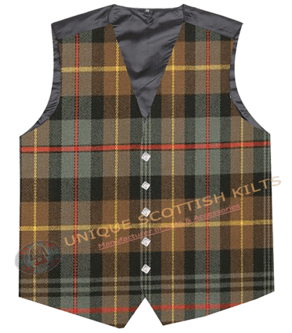 Farquharson Weathered Tartan Waistcoat Kilt Vest