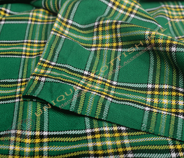 Irish-Green-Tartan Fabric - Running Yards - 16 Oz Weight, 54 inches Width - Image 3