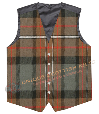 Ferguson Weathered Tartan Waistcoat Kilt Vest