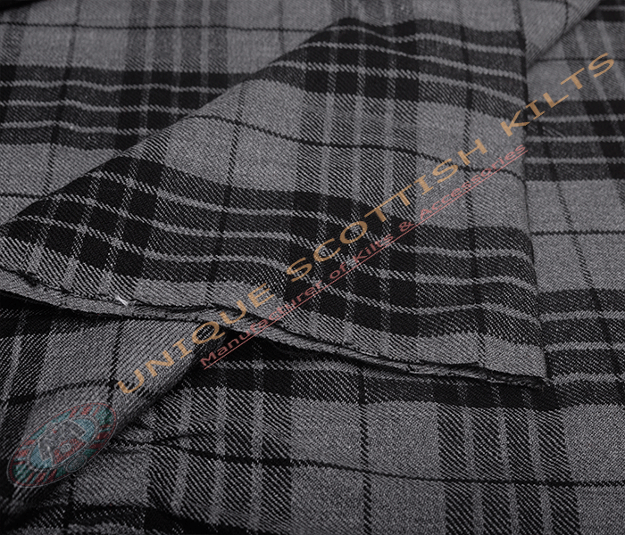 Grey-Watch-Tartan Fabric - Running Yards - 16 Oz Weight, 54 inches Width - Image 2