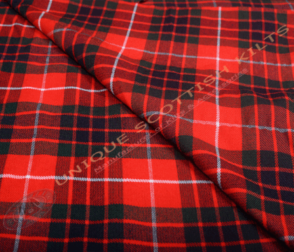 Fraser-Red-Modern-Tartan Fabric - Running Yards - 16 Oz Weight, 54 inches Width