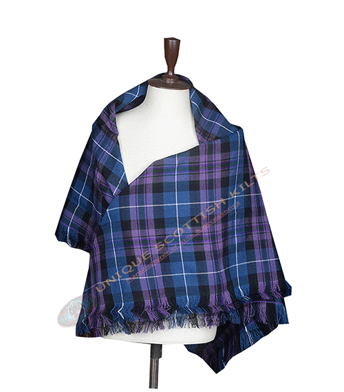Pride of Scotland Tartan Shawl – Traditional Scottish Highland Shoulder Plaid, Fringed Tartan Wrap Women
