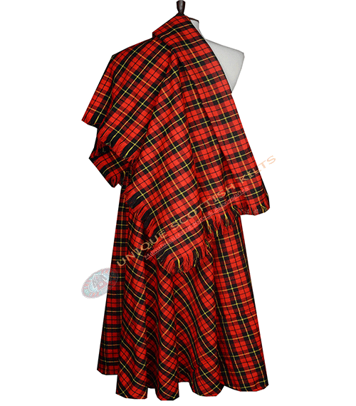 Women’s Scottish Tartan Circle Skirt - Full Length Ladies Tartan Maxi Circle Skirt With Shawl - Image 3