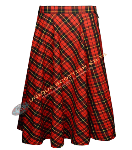 Women’s Scottish Tartan Circle Skirt - Full Length Ladies Tartan Maxi Circle Skirt