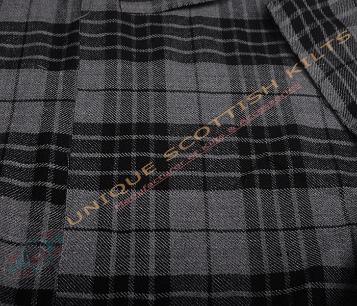Grey-Watch-Tartan Fabric - Running Yards - 16 Oz Weight, 54 inches Width