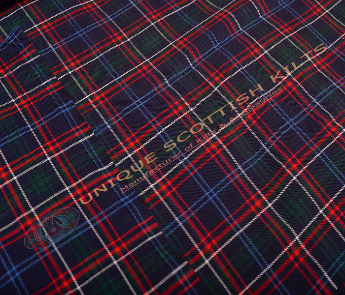 Massachusetts-State-Tartan Fabric - Running Yards - 16 Oz Weight, 54 inches Width