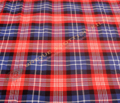 U.S St-Andrews-Tartan Fabric - Running Yards - 16 Oz Weight, 54 inches Width